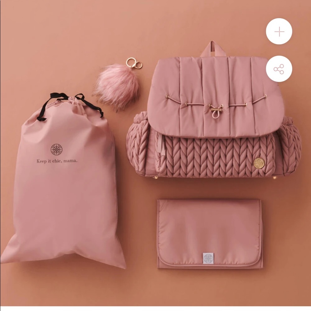 Happ Brand Levy Backpack Dusty Rose Diaper Bag